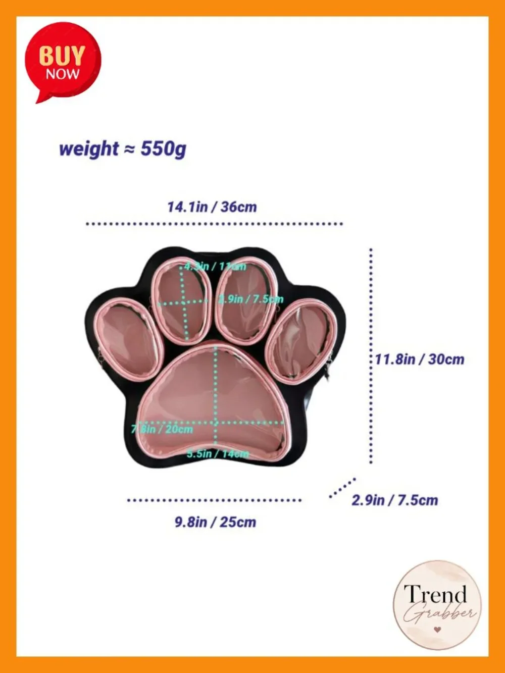 Cat Paw Ita Bag Backpack Customizable Display Doll Collectible Kawaii Cute